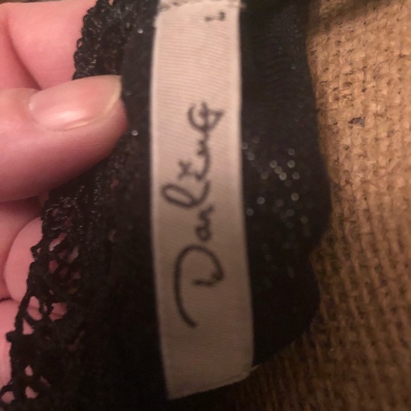 Mix Media Top/Tunic with Back Lace Detail by Darling - Picture 5 of 6